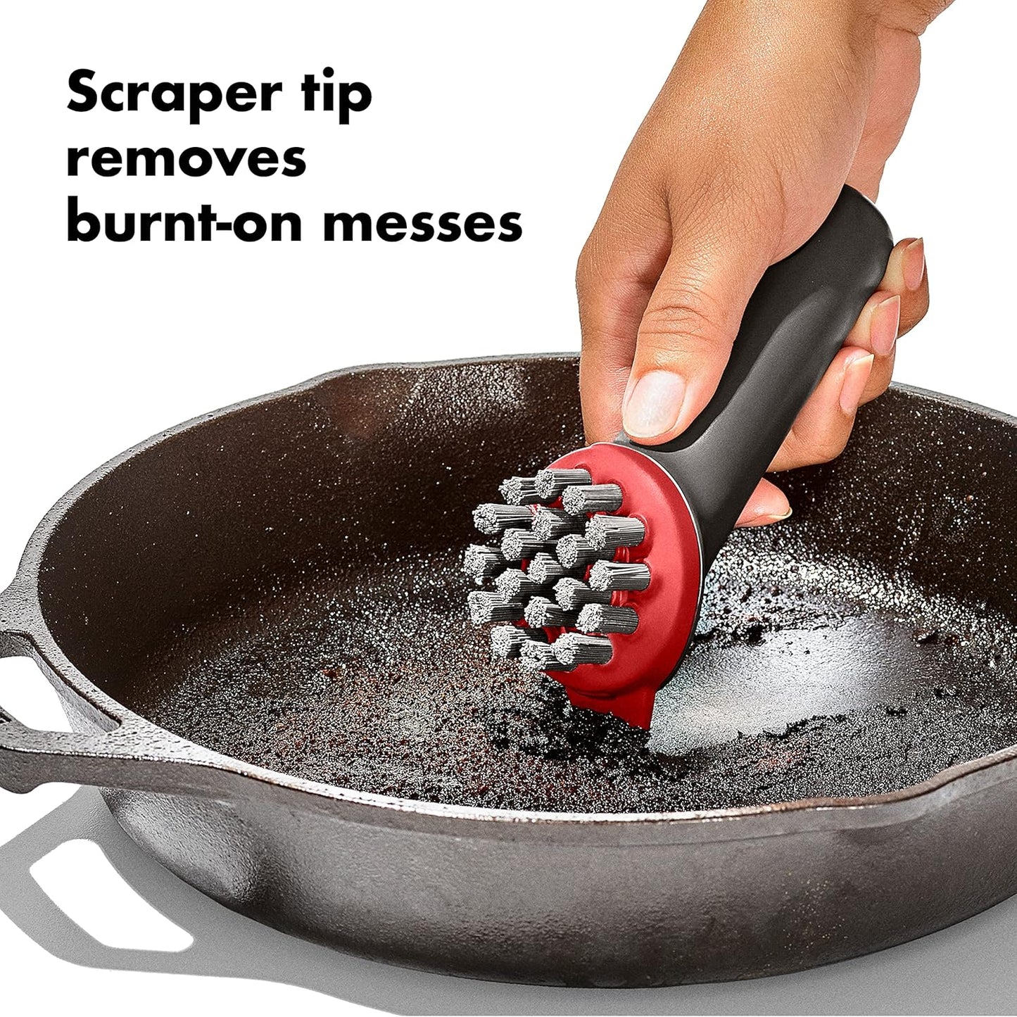 OXO Heavy Duty Outdoor Brush - Durable Design with Protective Cover for Efficient Cleaning