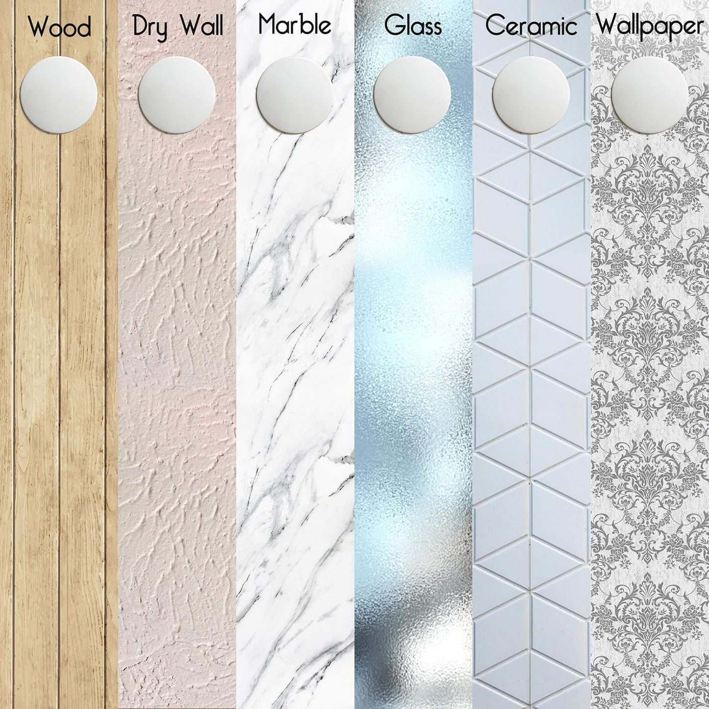 Skiennix Door Stoppers - Large 3.15" Silicone Wall Protectors - Shock Absorbent & Quiet - 4 Pack - White