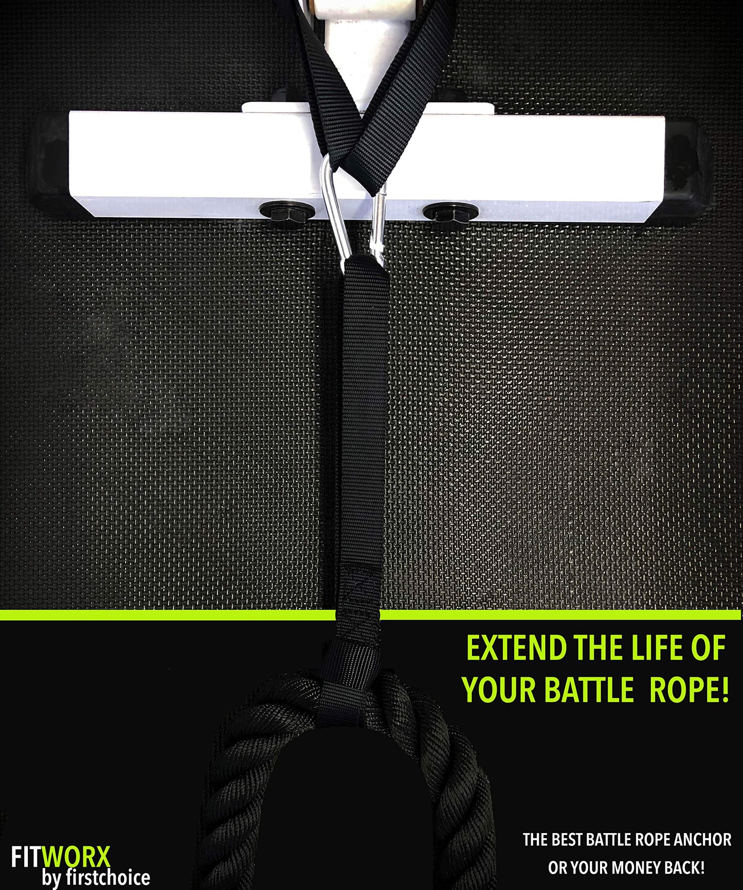 Battle Rope Anchor Strap Kit With Bonus Battle Rope Workout Guide- FitWorx By RadBizz