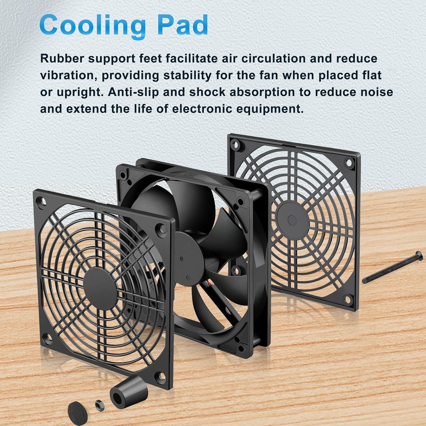 120mm 5V USB Quiet Computer Cooling Fan with Multi-Speed Controller for Router WiFi Modem Xbox TV Box DVR PlayStation