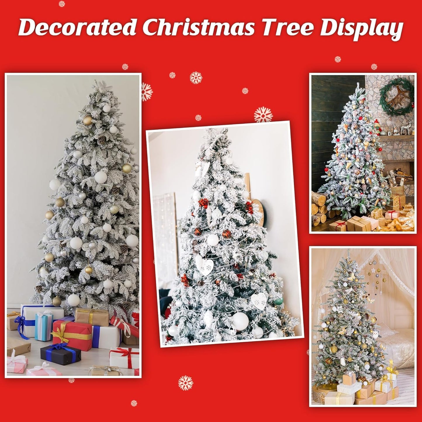 QZYL Christmas Tree Flocking Powder - 5LBS Self-Adhesive Snow for Holiday Decor | White Snow Flock
