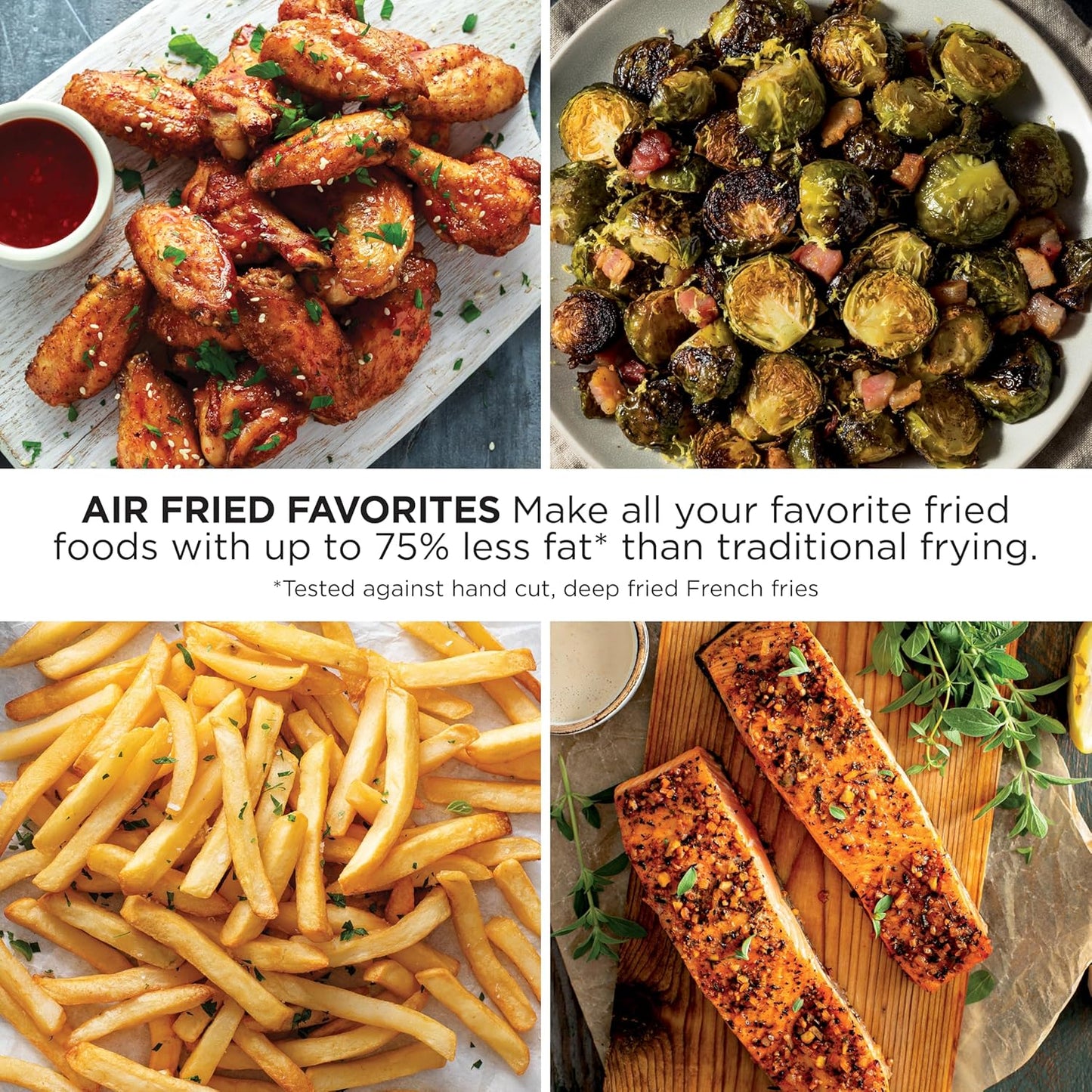 Ninja Air Fryer - 4 QT Capacity | 4-in-1 Cooking Functions | Dishwasher Safe Parts | Includes 20 Healthy Recipes | 1550 Watt | Grey