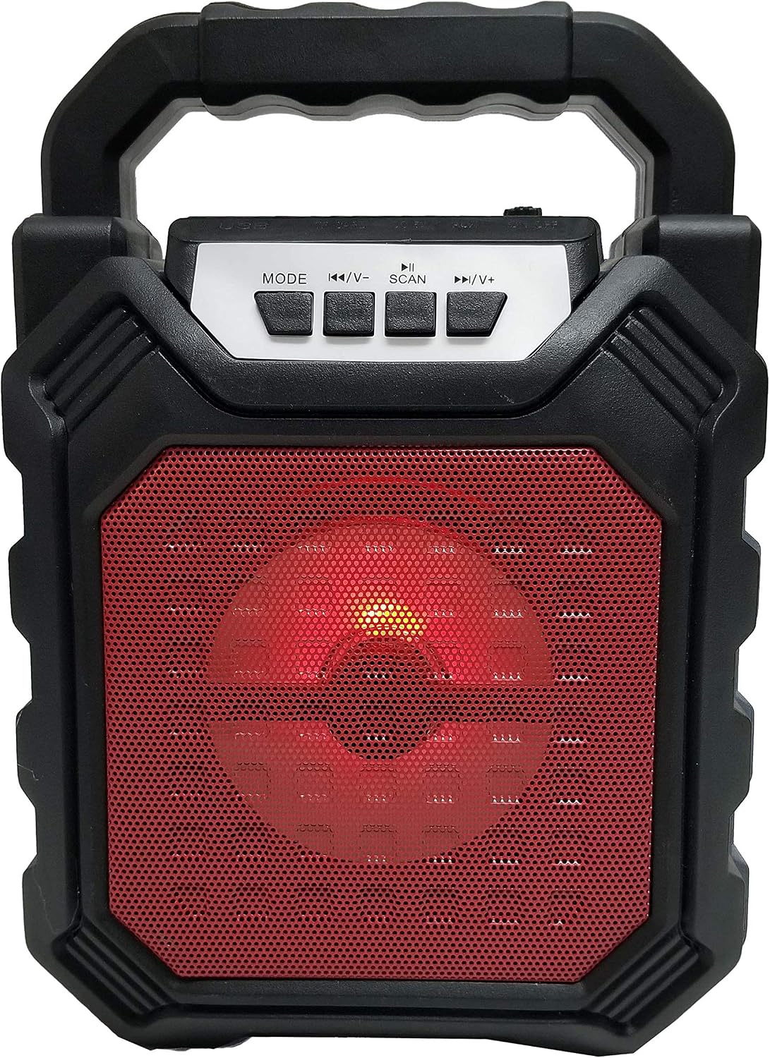 RJ MP3 FM Radio TF/USB Player Bluetooth Portable speaker Rechargeable-Red