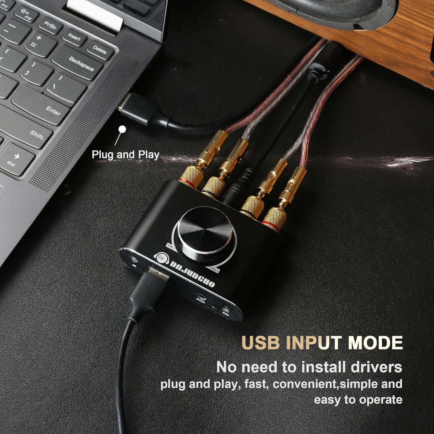 X50H 50W+50W 2.0 TPA3116D2 19V4.74A Bluetooth Amplifier Power Output with Remote Control, Stereo Bluetooth Amplifier
