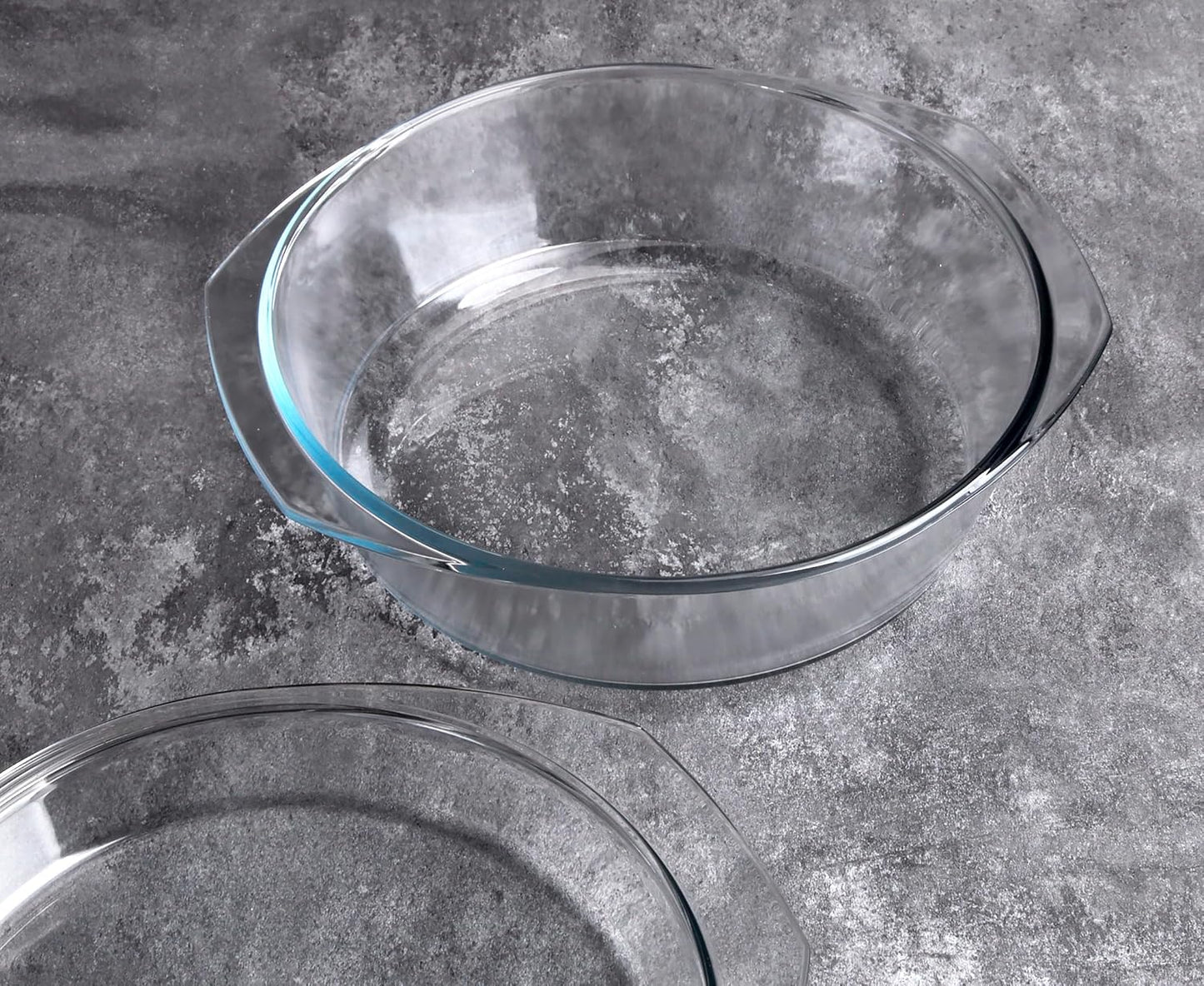 Skiennix Round Tempered Glass Casserole Dish - 3QT Oven, Freezer & Dishwasher Safe with Lid