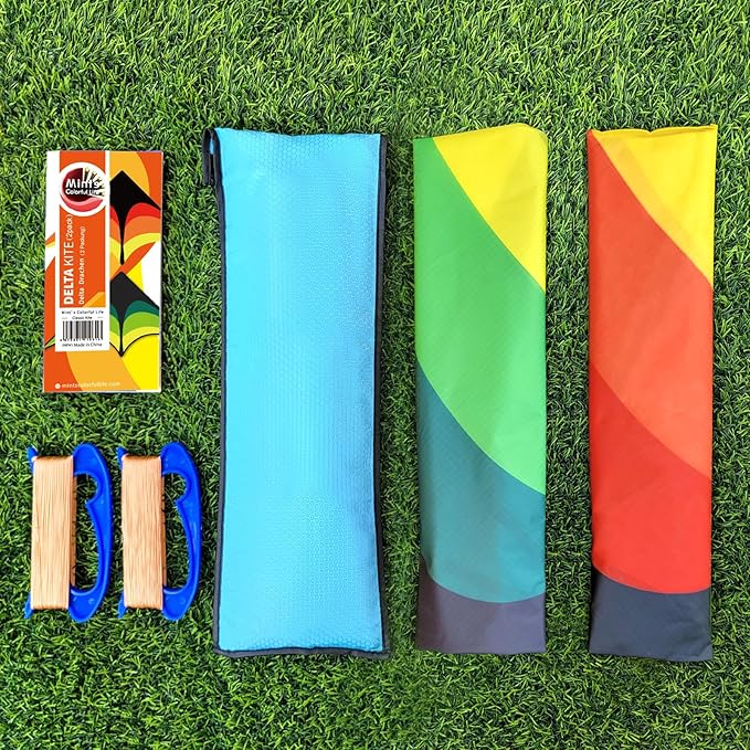Mint's Colorful Life Delta Kite for Kids & Adults, Extremely Easy to Fly Kite, Best Kites for Beginner