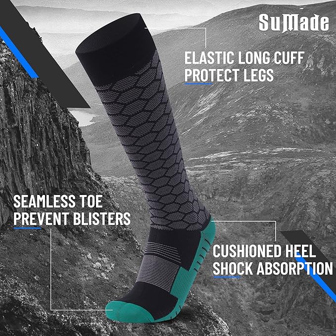 Waterproof Socks, Men Women Knee High Hiking Kayaking Socks 1 Pair