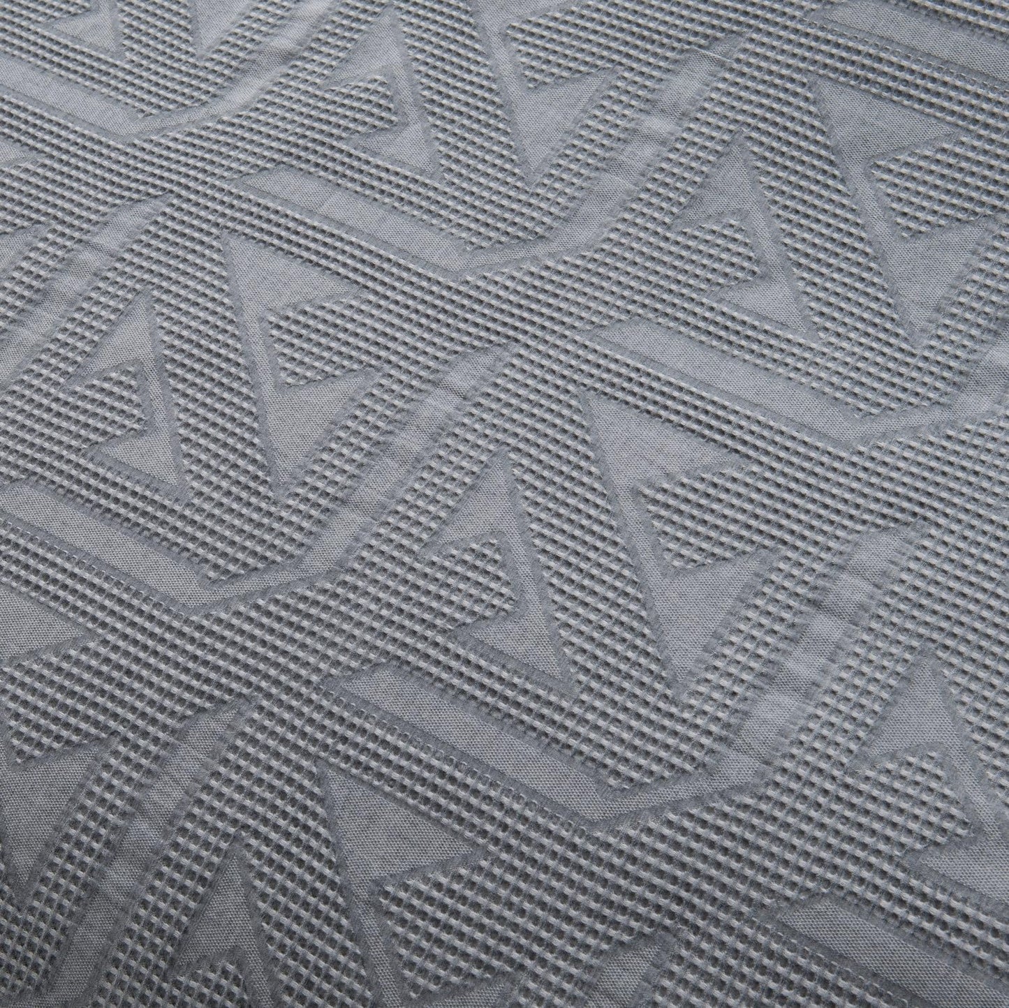 meadow park Matelasse Duvet Cover Set, 100% Cotton, Pre-Washed, Soft & Cozy, Woven Jacquard Textured, Waffle Design Bedding Set, Twin, Grey