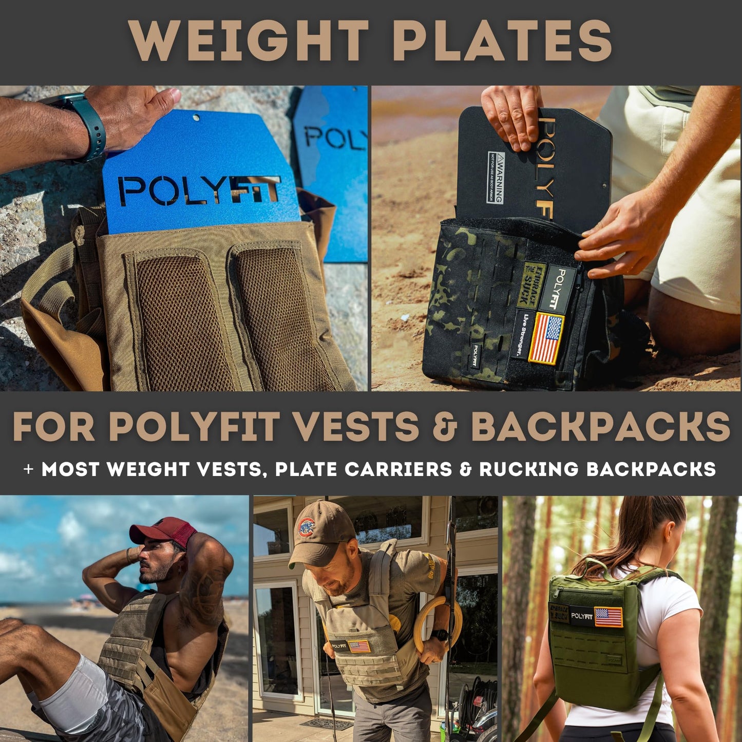 Weighted Plates for Weighted Vest, Strength Training, Running, and Workouts - 6lb (Pair) - Red