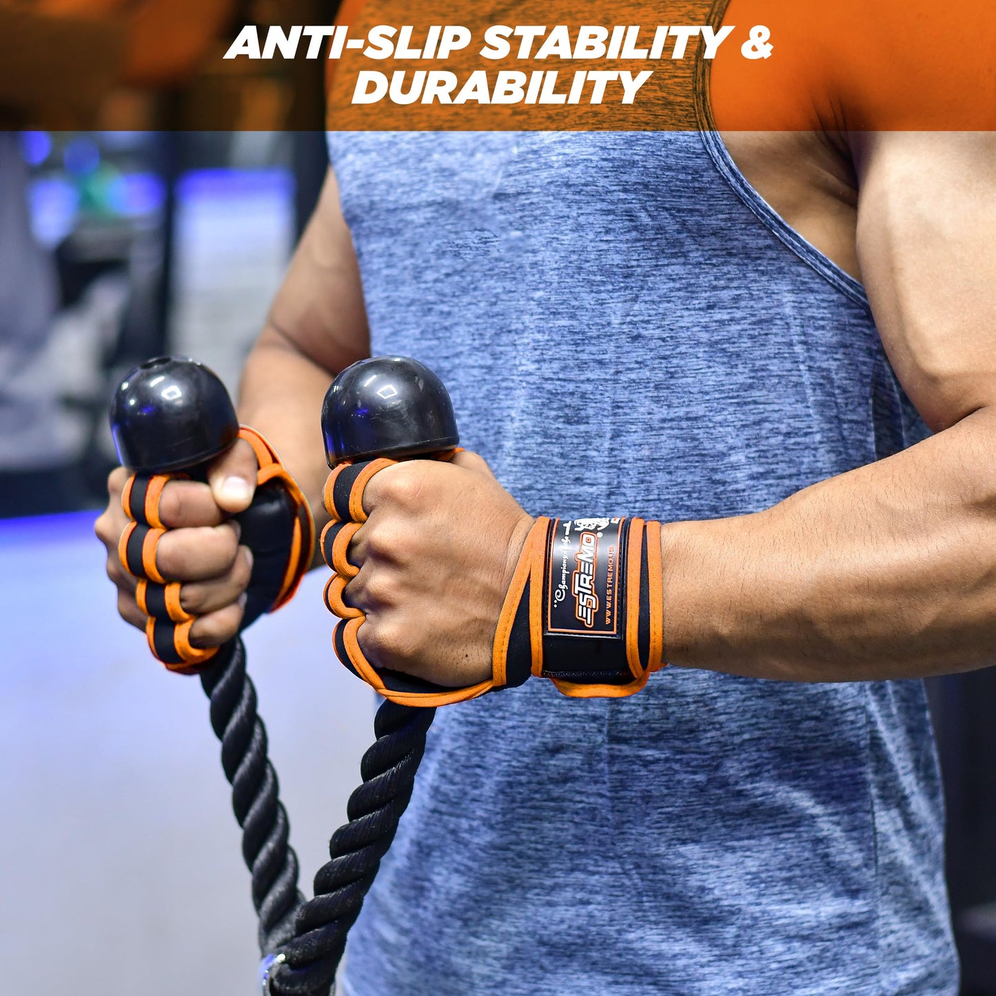 ESTREMO Workout Gloves for Men and Women, Weight Lifting Gym Gloves for Men with Excellent Grip & Wrist Wrap Support, Full Palm Protection for Weightlifting, Cycling, Training, Pull ups, Fitness