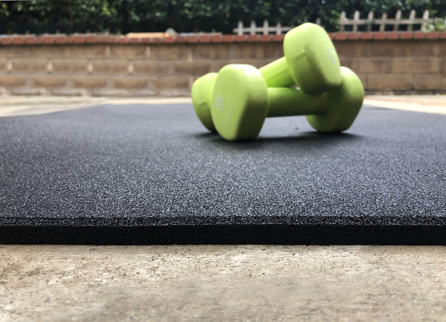 RevTime Ultra Thick Professional Fitness Mat, 39.5"x39.5" (1mx1m) 1/2" Thick Anti-Vibration Mat for Gym, Indoor Outdoor Fitness equipments, Heavy Duty Exercise Mat, Black