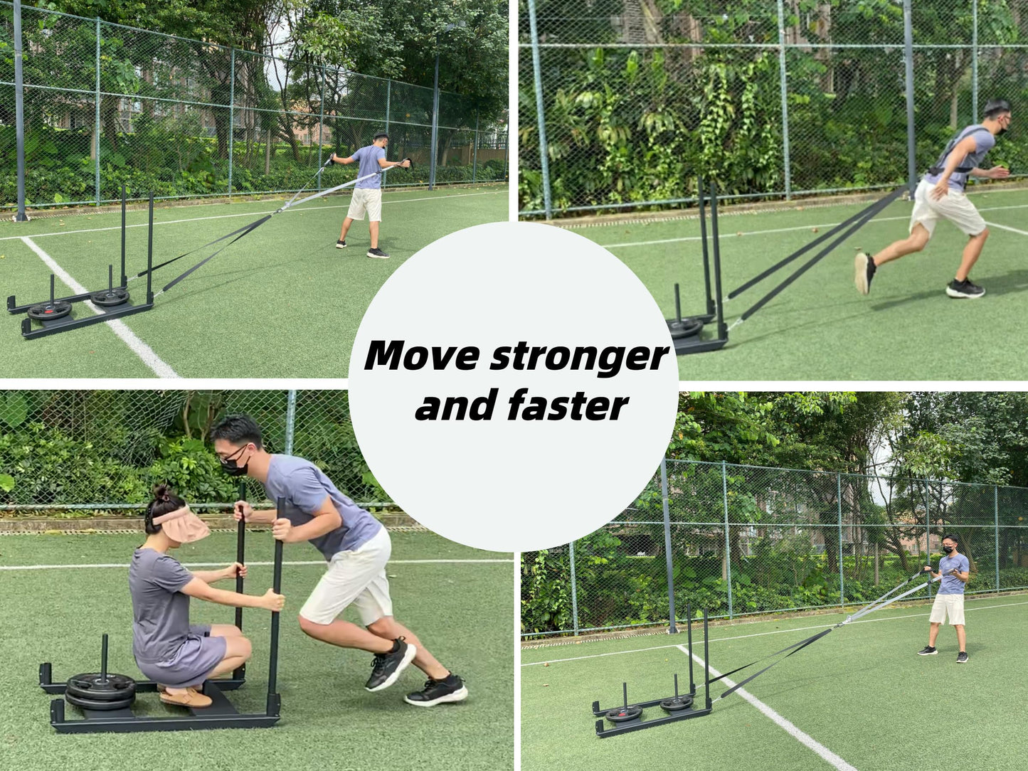 shikoyi Weight Sled for Training Push Pull Workout Sled Football Speed Training Equipment Fitness Sled for Athletic Exercise, Speed Improvement and Strength Training