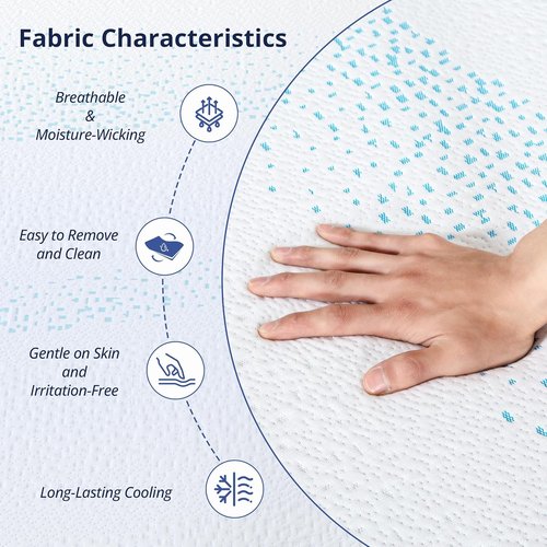 EGOHOME 14-Inch Queen Mattress - Gel Memory Foam, Charcoal Infused, CertiPUR-US Certified | Machine Washable Cover, Medium