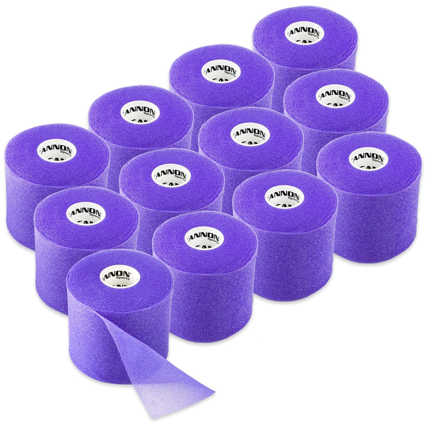 Cannon Sports Pre Wrap Foam Underwrap - 12 Pack, 2.75" x 30 Yards Per Roll (360 Total Yards) - Athletic Underwrap for Sports Tape, Training & Exercise (Purple)