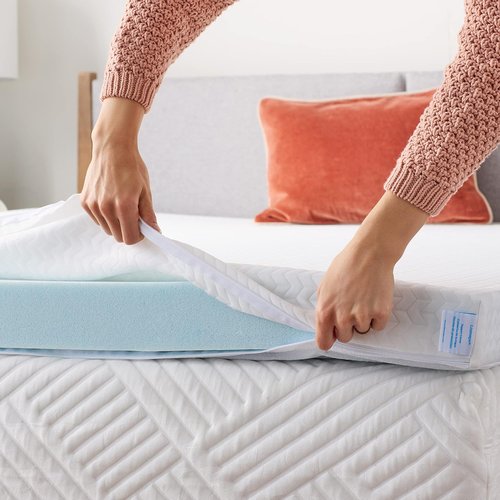 Linenspa Gel Infused Memory Foam Mattress Topper - 3 Inch Ventilated & Washable Cover | Full XL