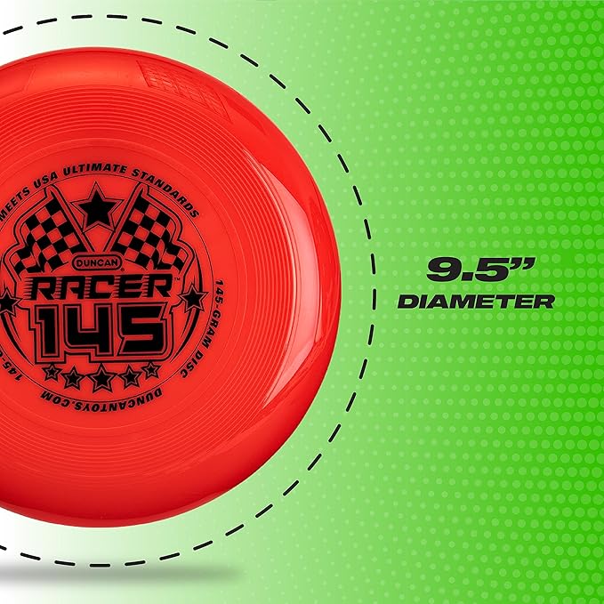 Duncan Racer 145G Weighted Flying Disc - Ultimate Disc for Junior Division, Best for Beach and Outdoor Games, White