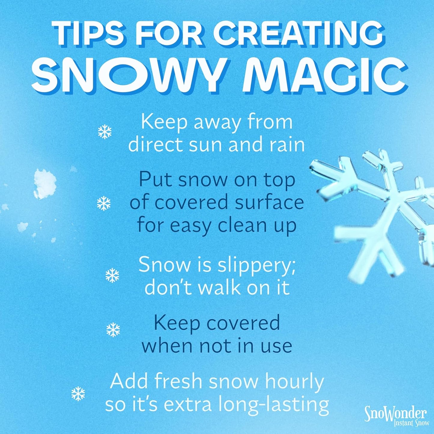 SnoWonder Instant Snow | Create 36 Gallons of Realistic Fake Snow for Fun Activities