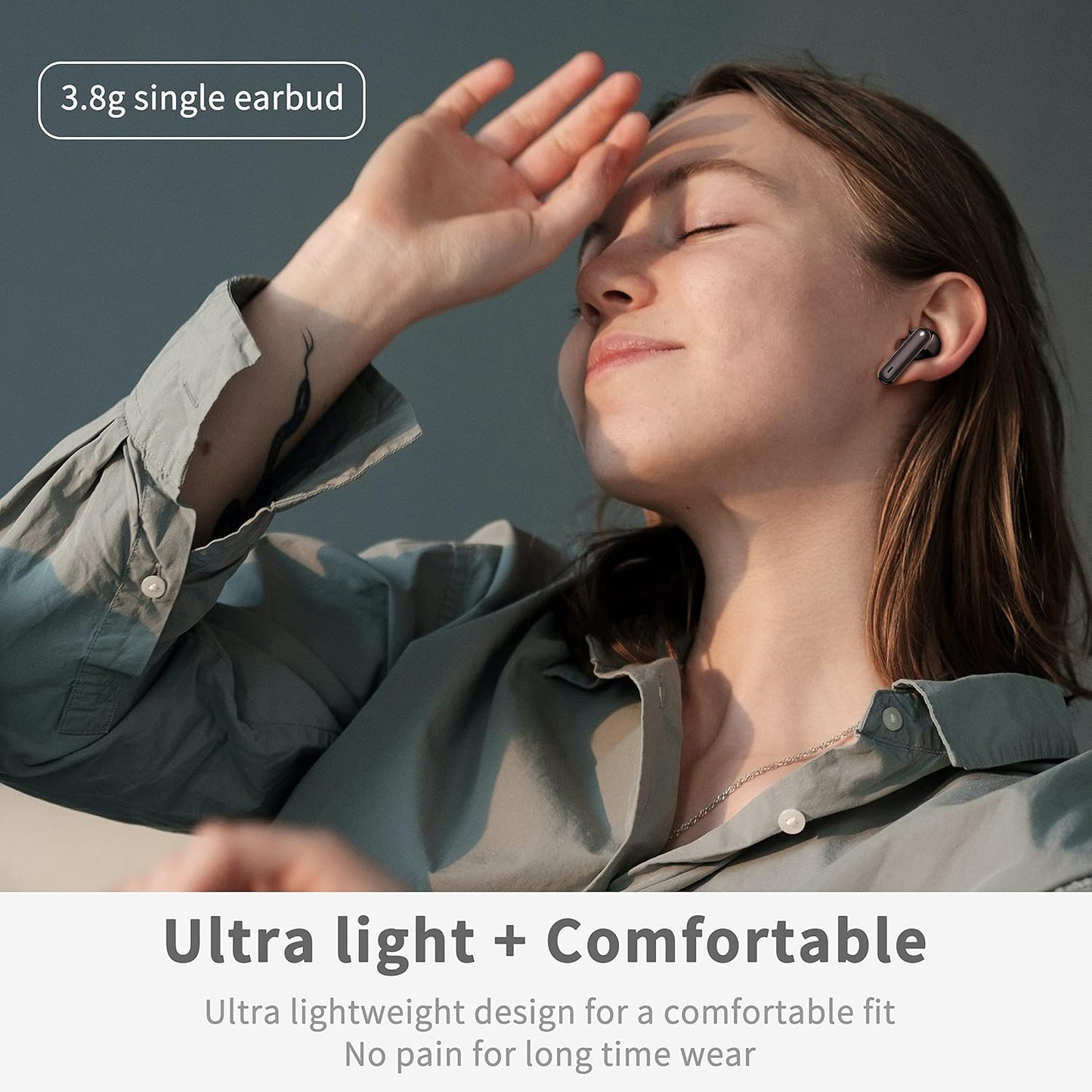 5.4 4 40H IP7 Wireless Earbuds, Bluetooth Headphones in Ear with ENC Noise Cancelling Mic, New Wireless Earphones HiFi