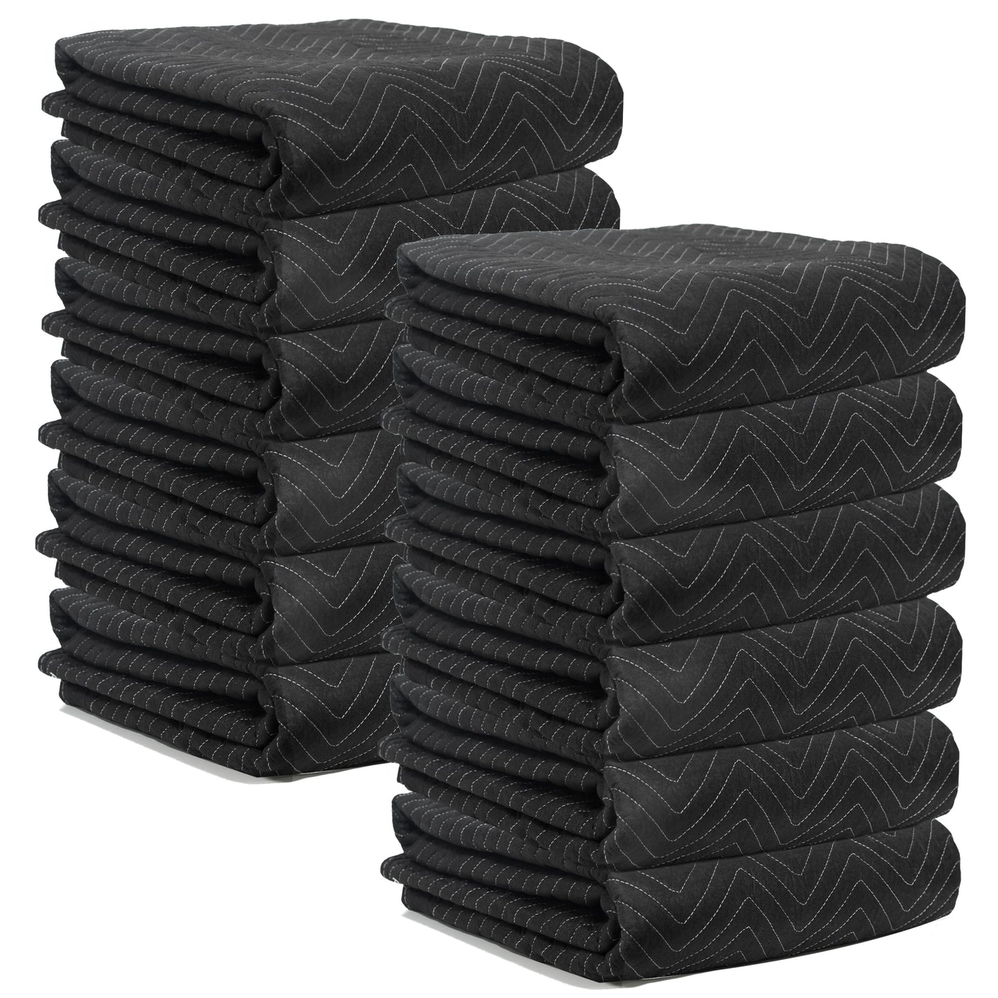 Moving Blankets 72"x80" 12 pack, (45 lb/dz weight), Heavy Duty Moving Blanket, Deluxe Quality Padded Packing Blankets for Furniture Shipping and storage, Black (12 Deluxe Black Blankets 45 lbs/Dozen)