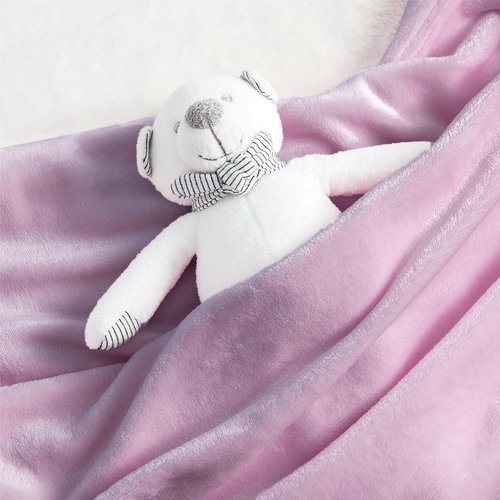 Bedsure GentleSoft Fleece Blanket - Cozy Throw for Kids, Perfect for Travel | 43x55 Inches, Lilac