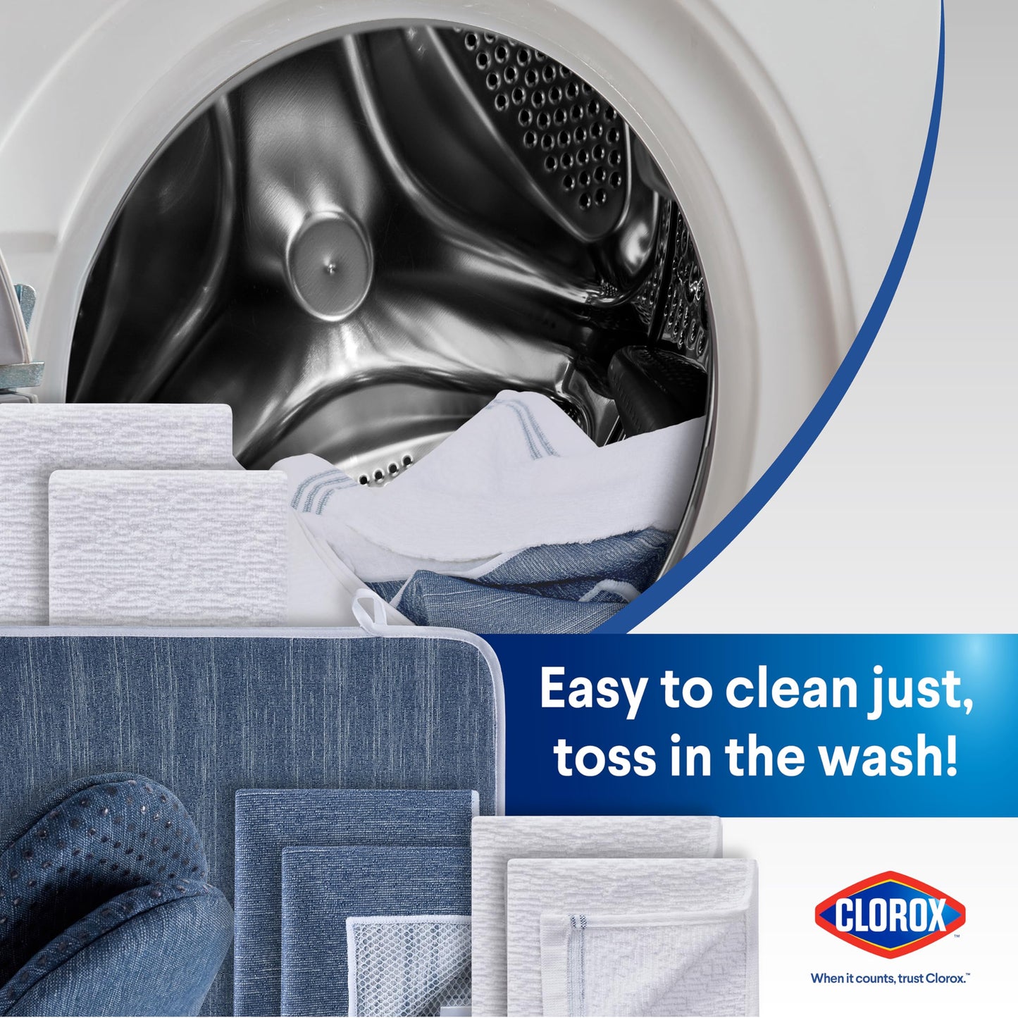 Clorox Premium Kitchen Set - Perfect for Home Cleaning & Handling Dishes - 2 Cotton Kitchen Towels, 2 Cotton Dishcloths, Mini Oven Mitt, Dish Drying Mat, 2 Scrubber Dishcloths - 8 Pc Set