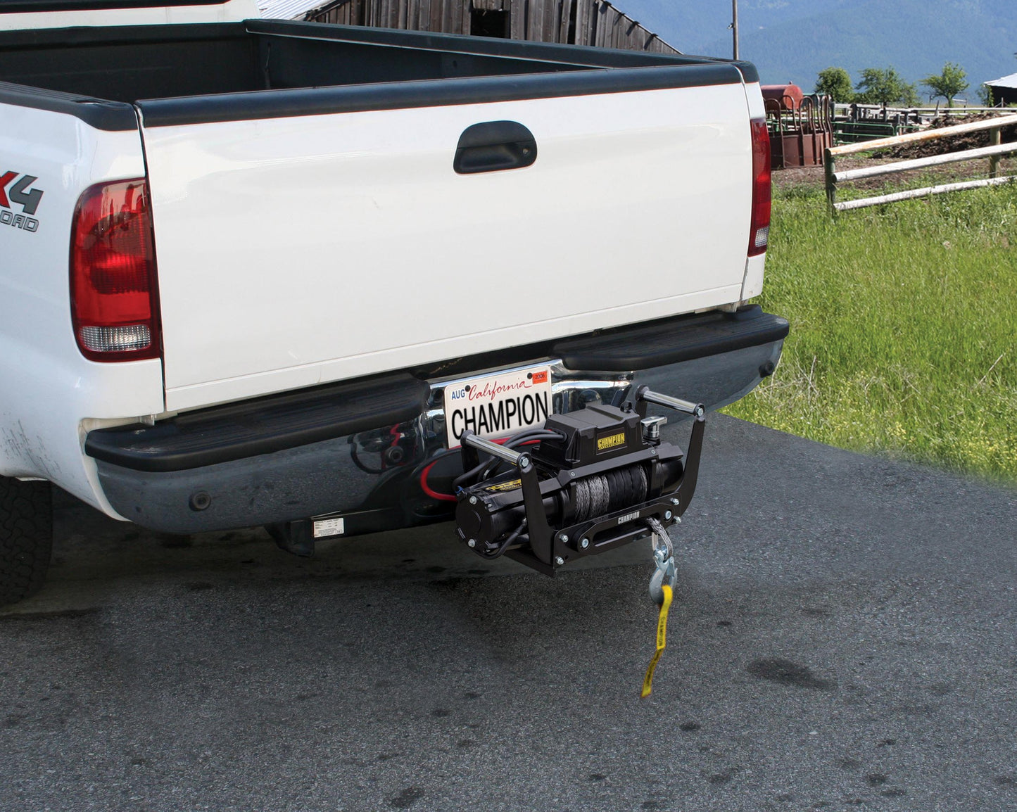 Champion Power Equipment 12,000-lb.Truck/SUV Synthetic Rope Winch Kit with Speed Mount