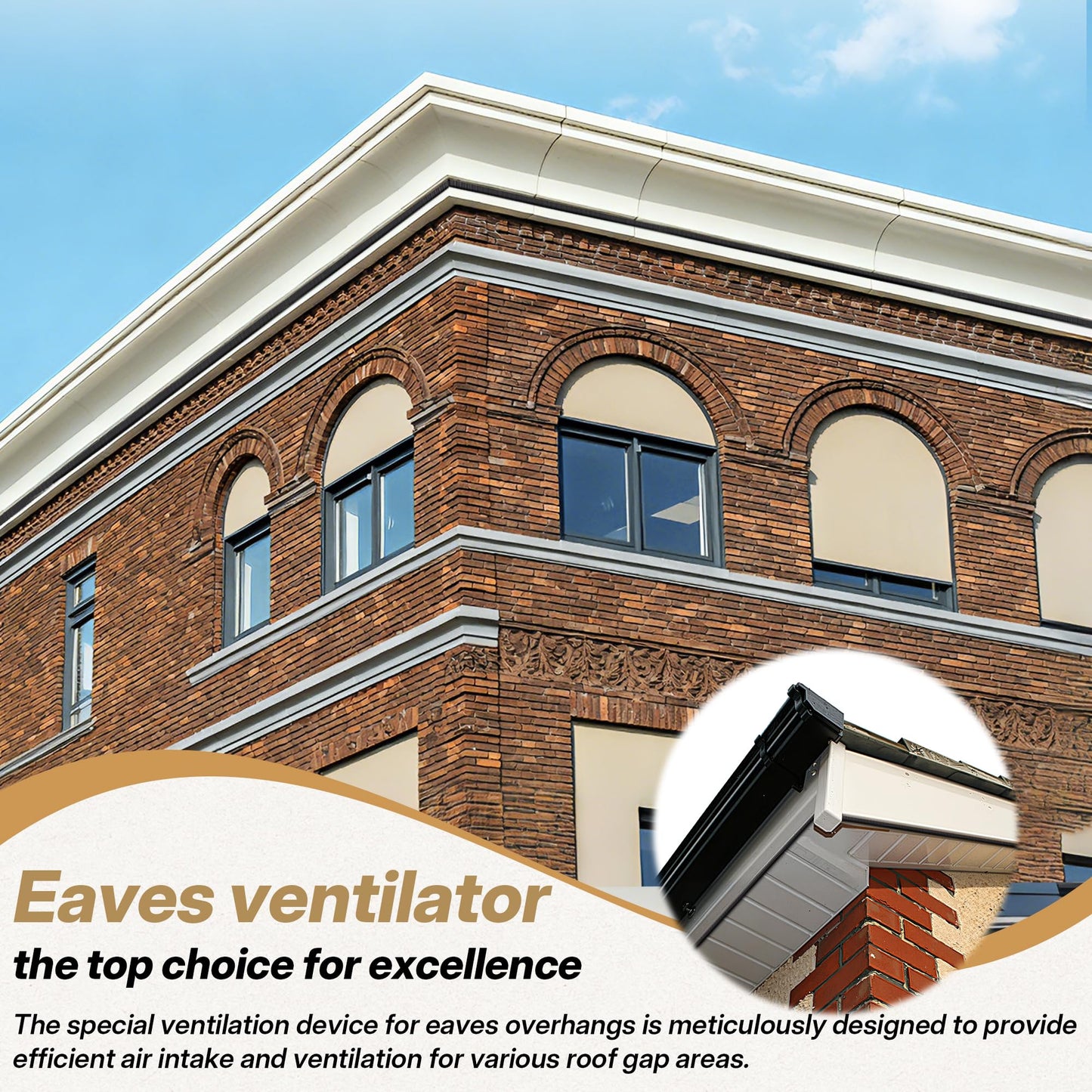 SFNSM 30pcs Continuous Soffit Vents Exterior Under Eave - 39.5" X 1-3/8" X 2/5" Soffit Strip Vent, Lightweight Ceiling Vent Vertical Flute Roofing Building Material