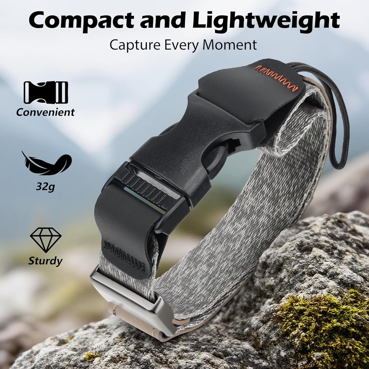 SUNYA Camera Wrist Strap with Quick Release Buckle. Sturdy Nylon Rope Hand Strap Compatible for DSLR or Mirrorless