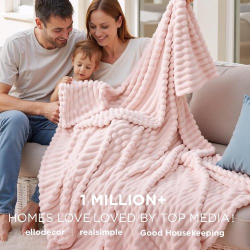Bedsure GentleSoft Fleece Blanket - Cozy Crystal Pink Throw for Couch, Perfect for Women | 60x80 Inches