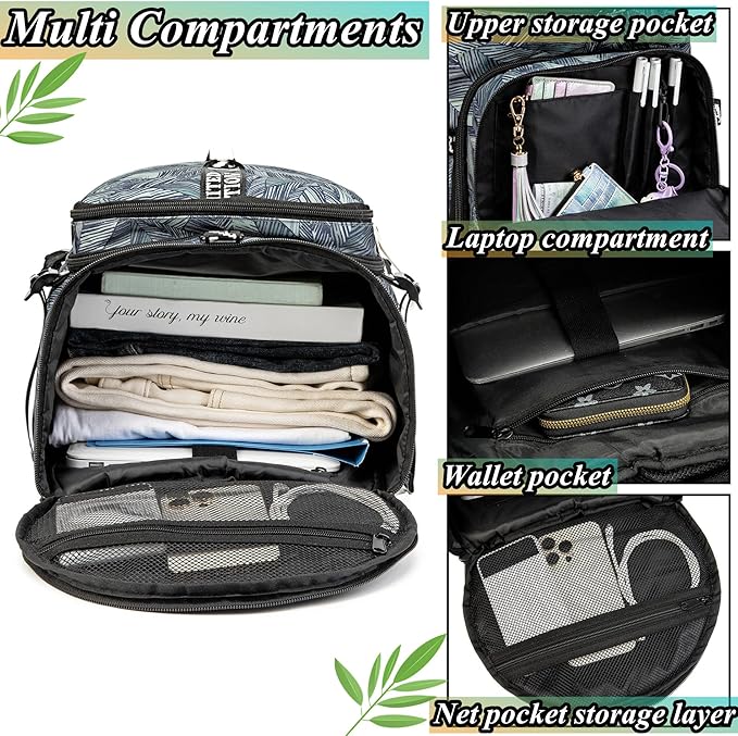 Gym Duffle Bag Backpack with Shoe Compartment,4 ways Travel Backpack for Women and Men,Multi-Functional Weekender bag with Waterproof Layer&Laptop Compartment for Fitness, Travel,Camping