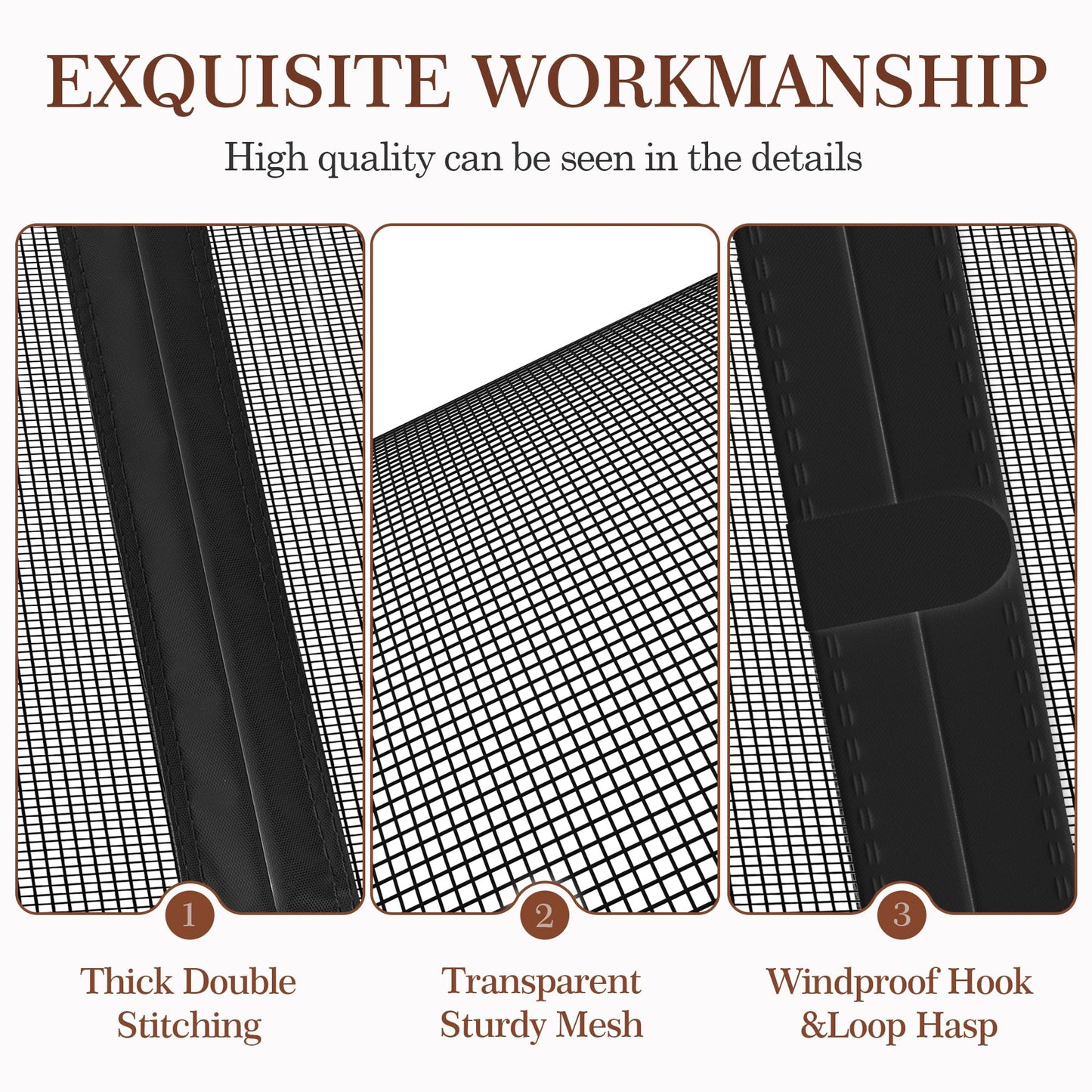 Yotache Magnetic Screen Door for Sliding Doors 72"x80", Screen Size 74"x81", Double-Sided Opening Screen Reinforced Mesh with Strong Magnets for French Front/Back Patio Doors