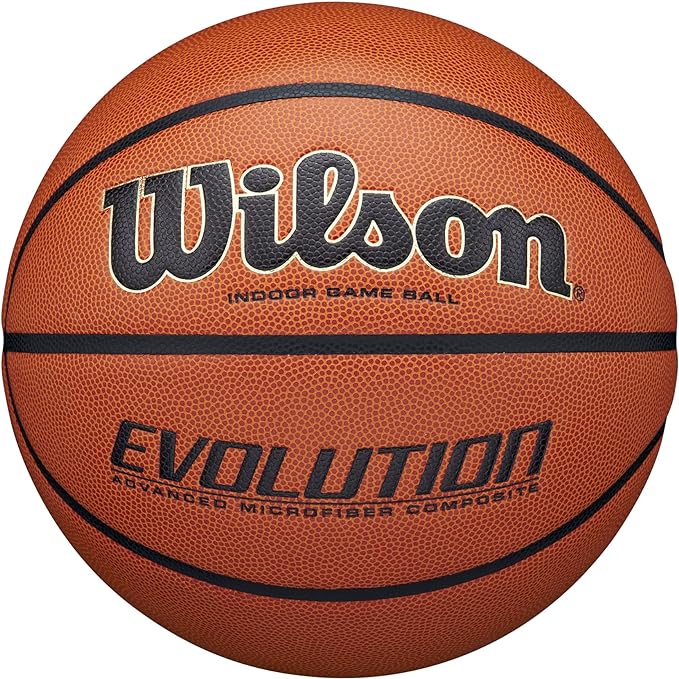 WILSON Evolution Indoor Game Basketballs - Size 5, Size 6 and Size 7
