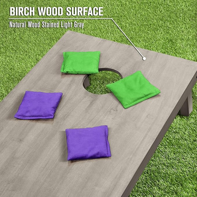 GoSports 4 ft x 2 ft Regulation Size Wooden Cornhole Boards Set - Includes Carrying Case and Bean Bags (Choose Your Colors) Over 100 Color Combinations