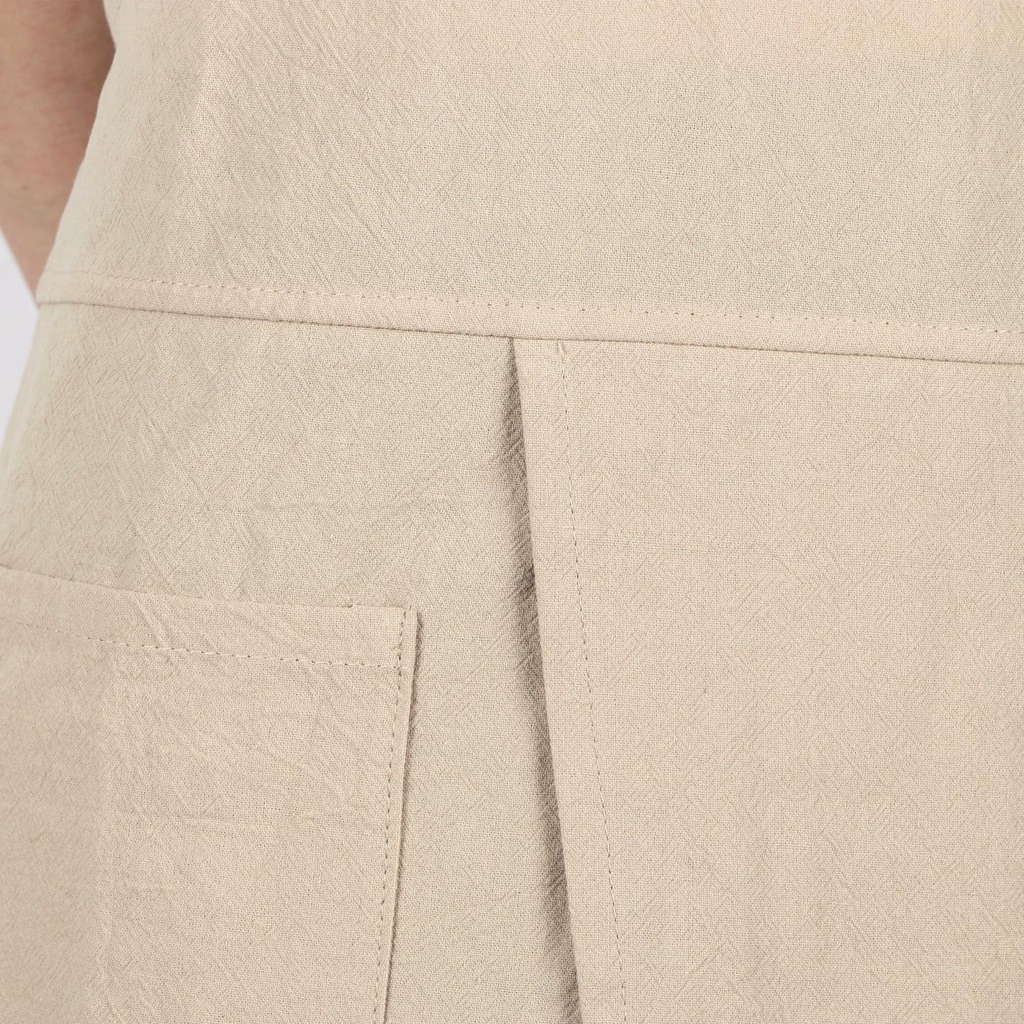 MIKI WELL Cotton Linen Adjustable Strap Pottery Apron with Split Leg Design for Women and Men Artist Gardening Cooking