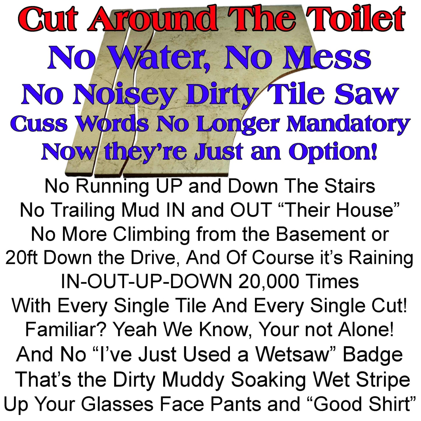 Ceramic Tile Cutters Kit - 4 Porcelain Drills, Hole Saw for Pipes, Blade for Notching, Grinder Saw for Cutting Sockets, File for Trimming Edges, Grout Rake for Cleaning