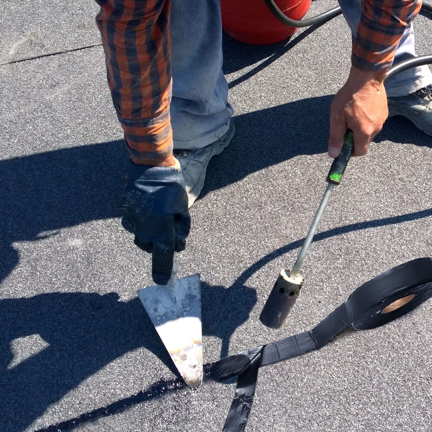 Fabbay 6 Rolls 1.18 Inch Asphalt Crack Filler Driveway Asphalt Tape for Repair Joint and Crack Sealer for Tarmac Parking Lot Roof Cement Road, 50 Feet Each Roll