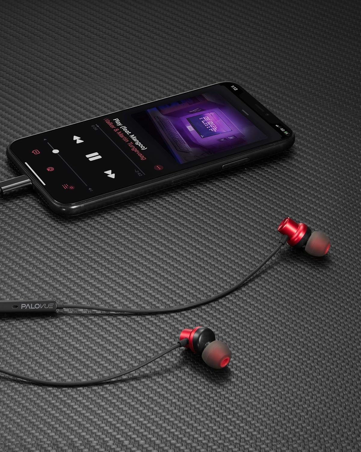 13/12/11 Max/XR/8/7 PALOVUE Lightning Earphones - Magnetic In-Ear Earbuds with Mic & Controller - Compatible iPhone Pro