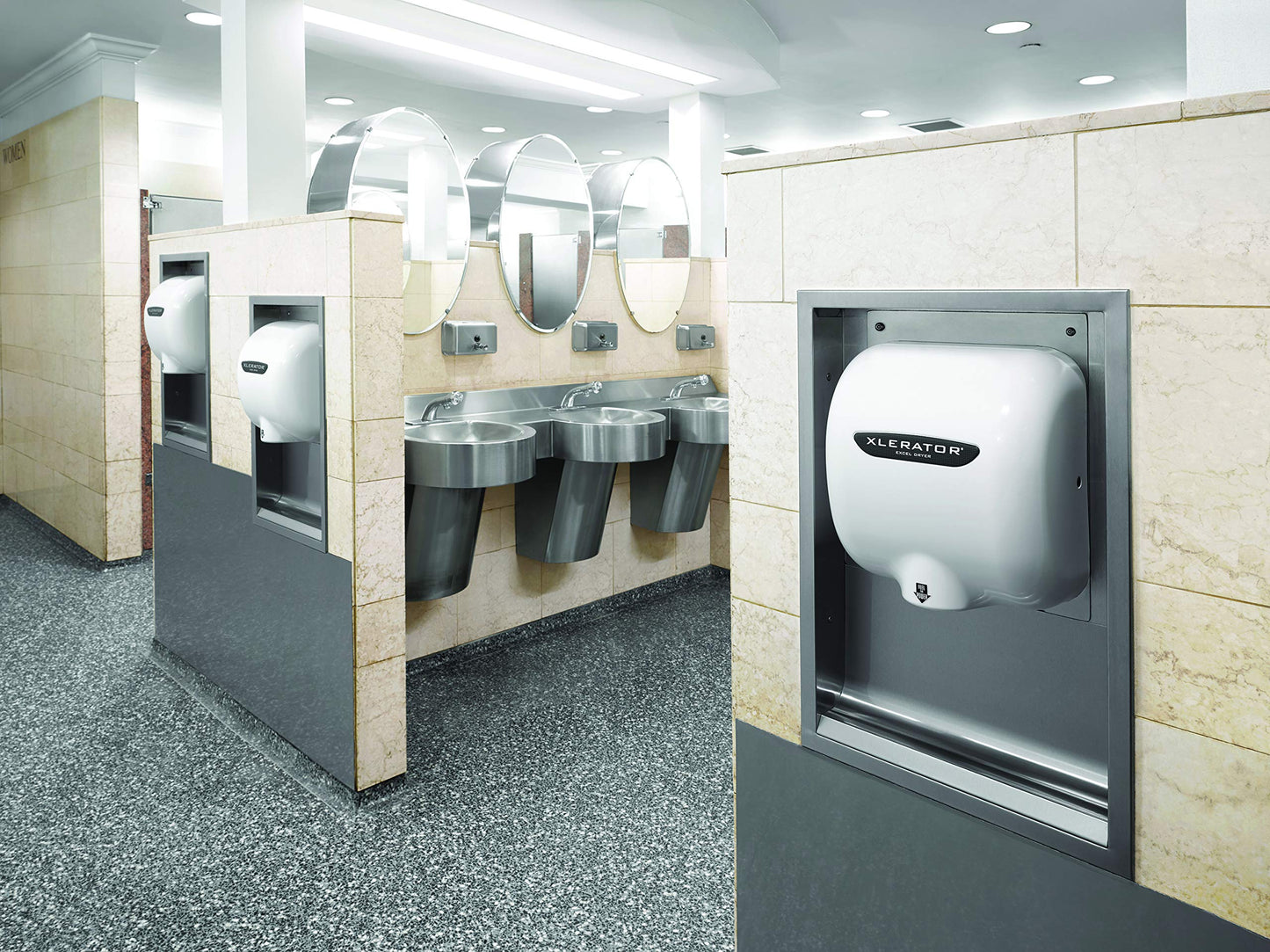 Excel Dryer XL-BW XLERATOR Hand Dryer for Commercial Bathrooms, Pro-grade, Fast Drying Unit with White Thermoset Cover
