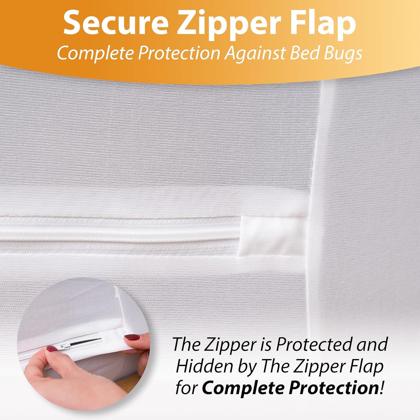 Waterproof Mattress Protector by [Brand Name] - Queen Size 6-Sided Zippered Encasement | Breathable, Machine Washable, Fits Mattresses Up to 16” Deep
