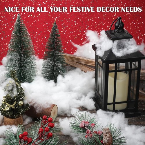 Aodaer Artificial Snow Decor - 1000g Fluffy Soft Cotton Fake Snow for Christmas & Holiday Displays