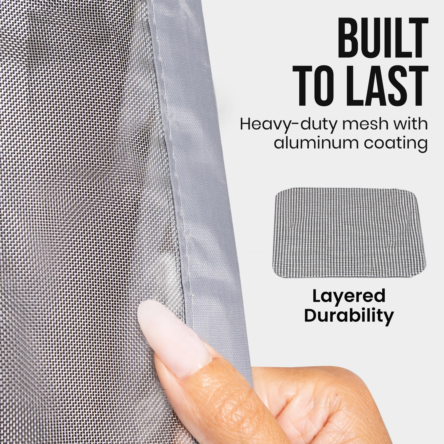 Privacy Magnetic Screen Door 36 x 82 Inch – Grey Heavy-Duty Mesh with Strong Magnets & Windproof Strips, Hands-Free Closure, Daytime Privacy, Pet & Kid Friendly, Easy Install for Front, Patio, Balcony