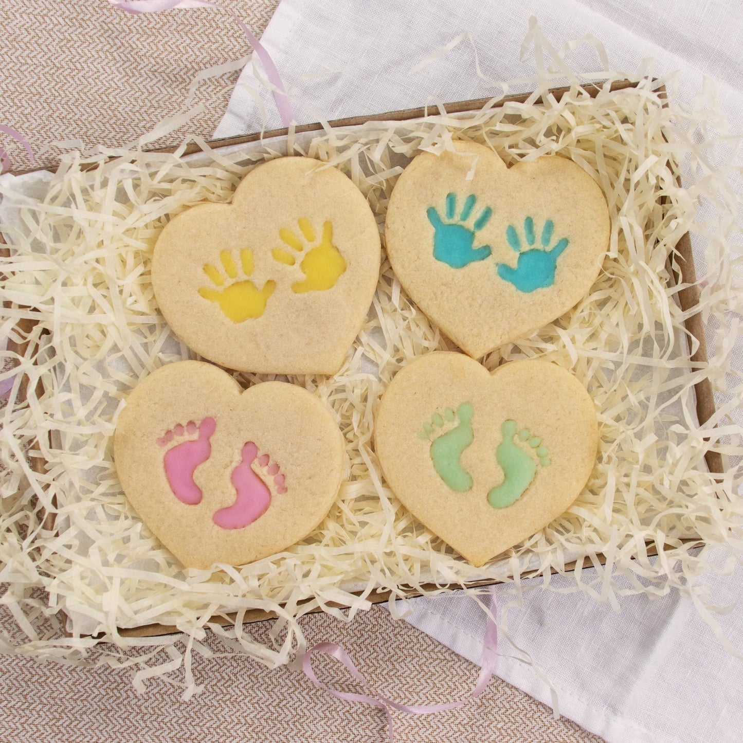 Set of 2 Baby Prints cookie cutters (Designs: Hand Prints and Footprints), 2 pieces - Bakerlogy