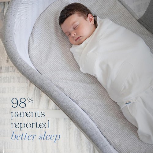 HALO Micro-Fleece Sleepsack Swaddle - 3-Way Adjustable Blanket for Newborns | Cozy Pandas, Small (3-6 Months)