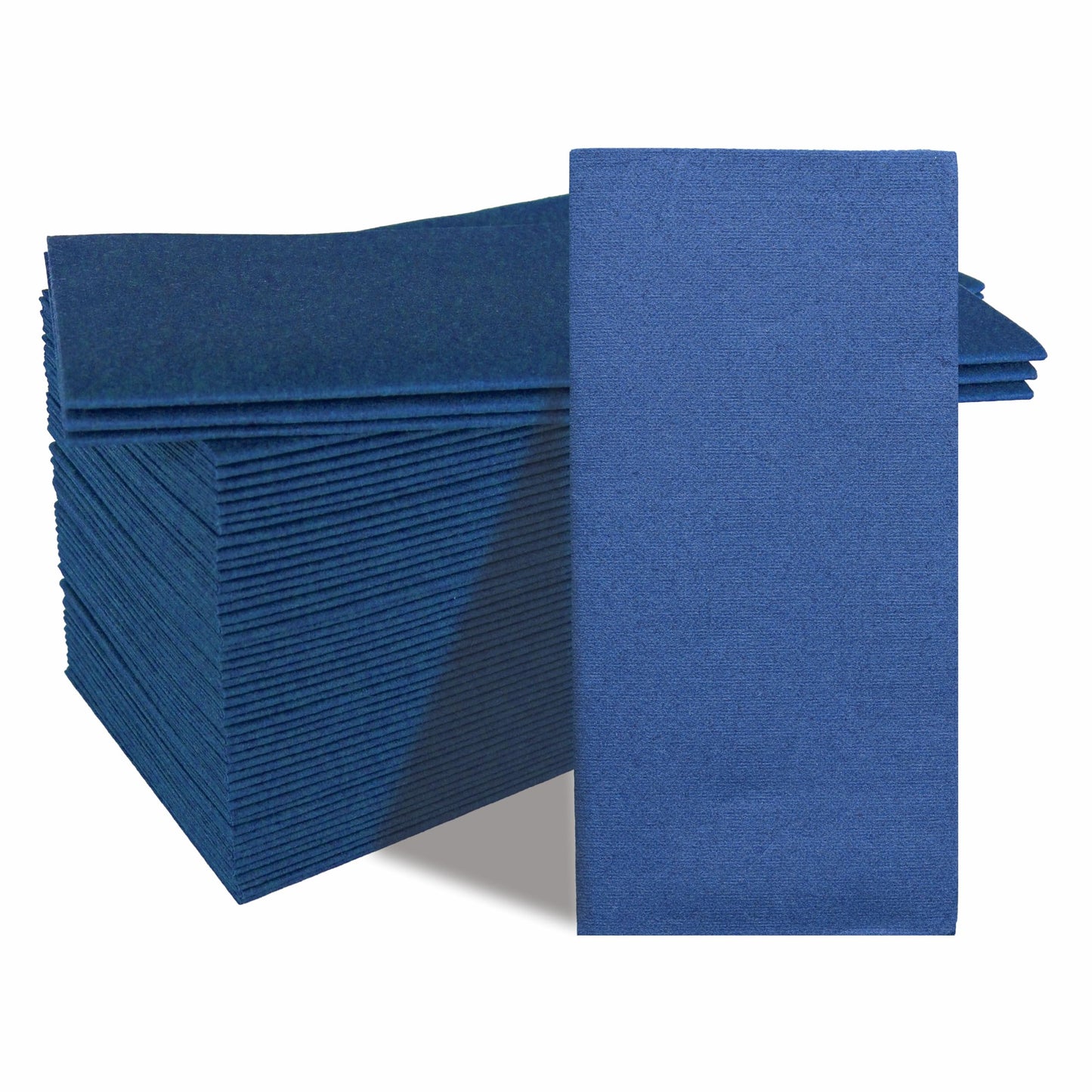 GUOYUANGLO Disposable Linen Feel Dinner Napkins Blue Cloth-Like Paper Napkins Disposable Guest Napkins for Dinne,Parties, Weddings or Events,16”x16”-50 Pack
