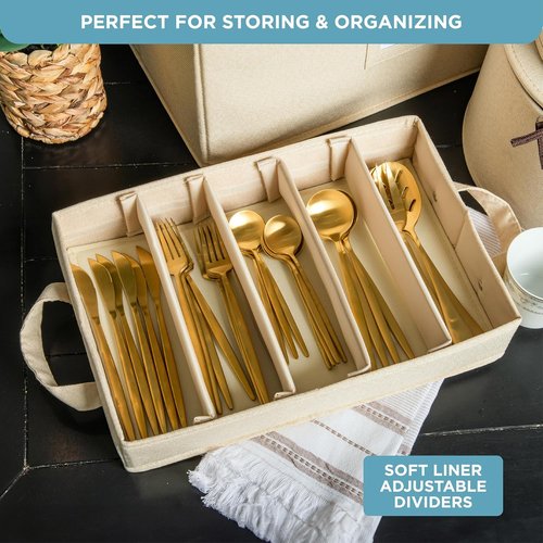China Storage 12-Piece Hard Shell Container Set - Sturdy Dish Organizer for Dinnerware & Glasses - Beige