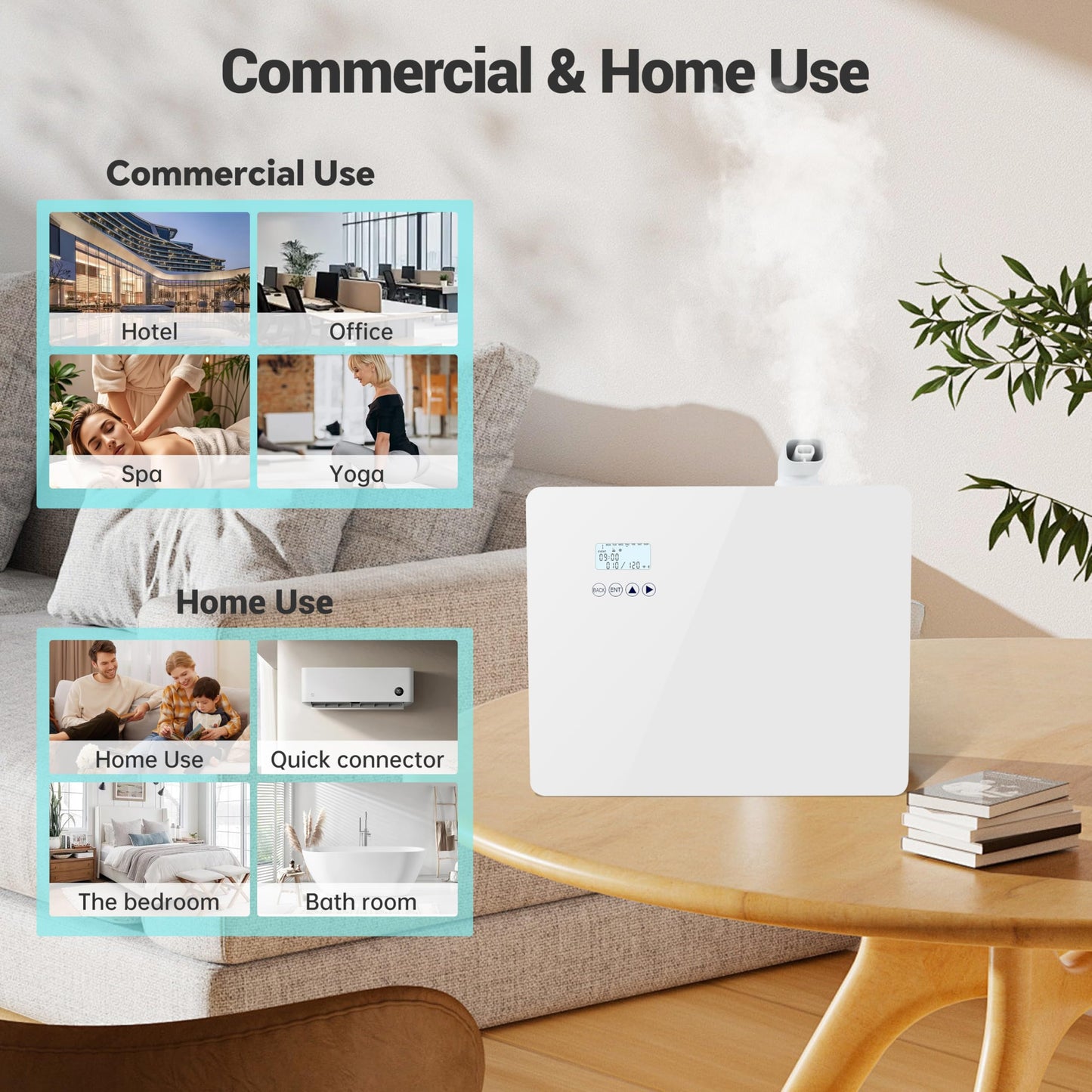 2026 𝐔𝐩𝐠𝐫𝐚𝐝𝐞𝐝 𝟓𝟎𝟎𝟎 𝐒𝐪.𝐅𝐭 1000ml Capacity HVAC Waterless Essential Oil Diffuser with Wi-Fi Control, Whole House Smart Scent Air Machine, Cold Air Tech for Whole Home, Hotel, Party