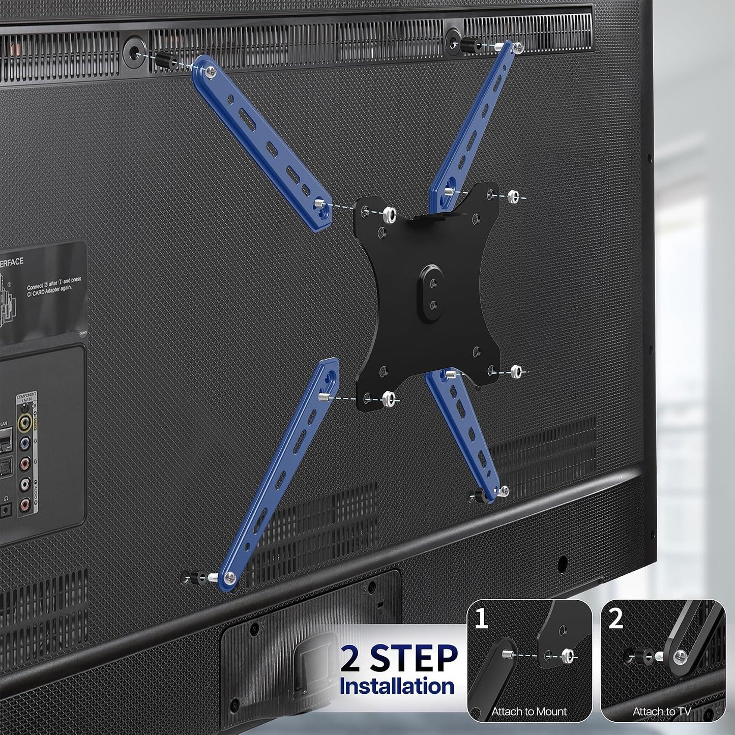 VIVO 32 55 inch 300mm MOUNT-AD600B Steel TV Mount Adapter Brackets for Screens to LCD LED, Conversion Plate Kit, Adds
