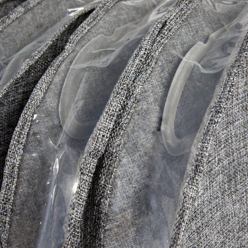 Household Essentials Hanging Garment Shoulder Dust Covers for Closet, Set of 4,Dark Grey