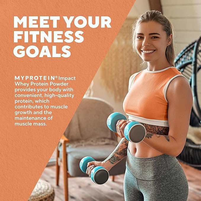 Myprotein Impact Whey Protein Powder, 2.2 Lbs (32 Servings) Cookies & Cream, 22g Protein & 5g BCAA Per Serving, Protein Shake for Superior Performance, Muscle Strength & Recovery, Gluten Free