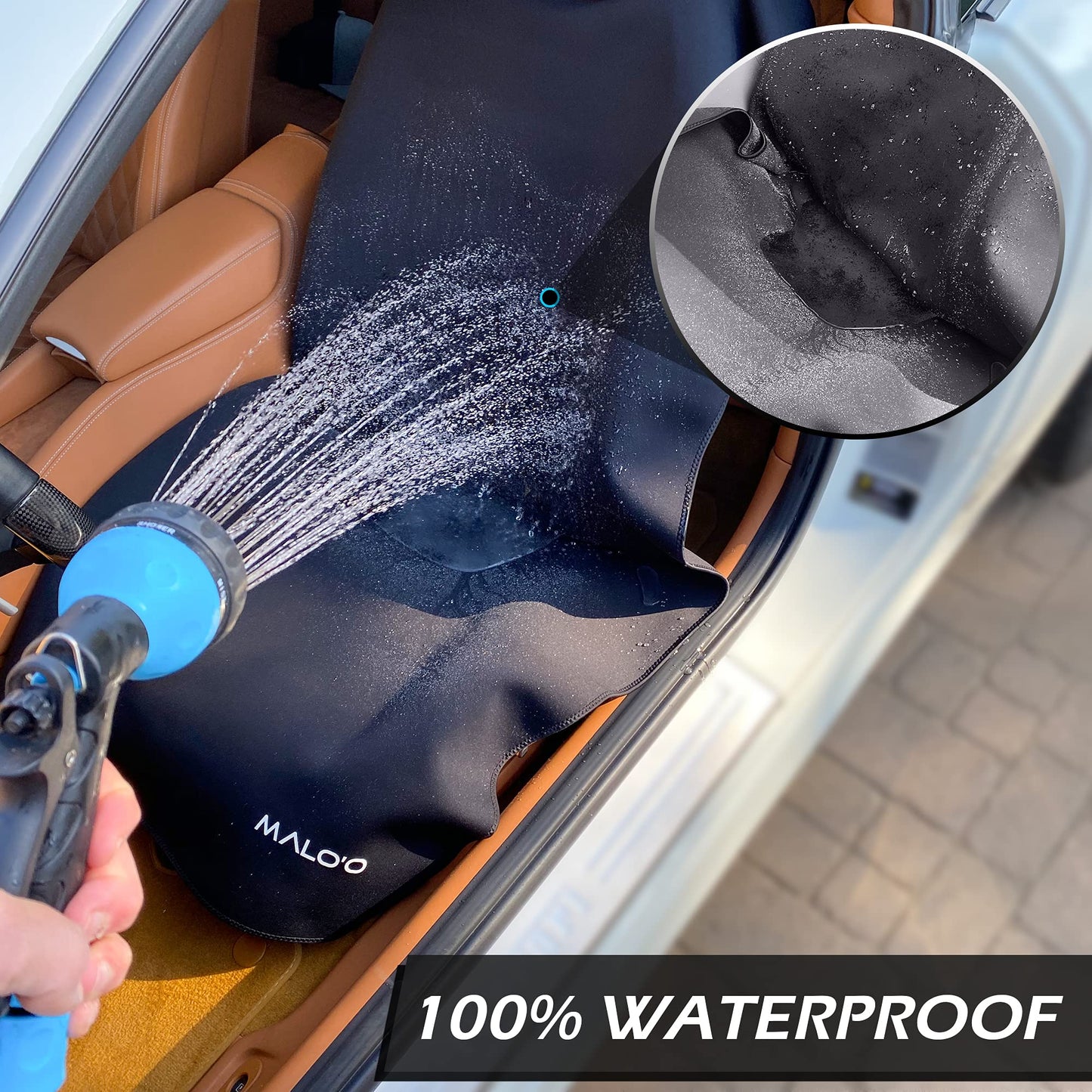 Malo'o Waterproof Car Seat Cover – Universal Neoprene Seat Protector for Cars, Trucks & SUVs, Protects Against Water, Sweat, Mud, Sand & Dogs, Ideal for Surfing, Swimming, Gym & Fishing